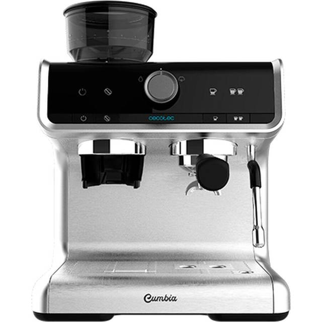 Cecotec Cumbia Power Espresso 20 Barista Aromax kaffebryggare. Effekt 2 900 W, 2 värmesystem, 20 bar tryckpump, manometer, dubbelutloppsfilterhållare och 2 filter (Barista Cream)