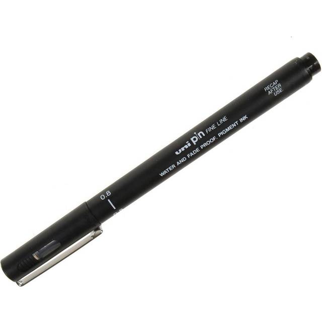 Uniball Pin Fine Liner Drawing Pen - Black / 0.8mm - Uni-ball