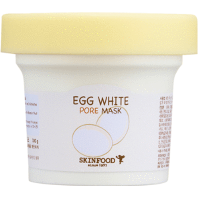SKINFOOD Egg White Pore Mask 3.52 oz. (100g) - Pore Refining Wash off Mask, Tightens Pores, Removes Blackheads and Dead Skin Cells, Skin Smooth and So