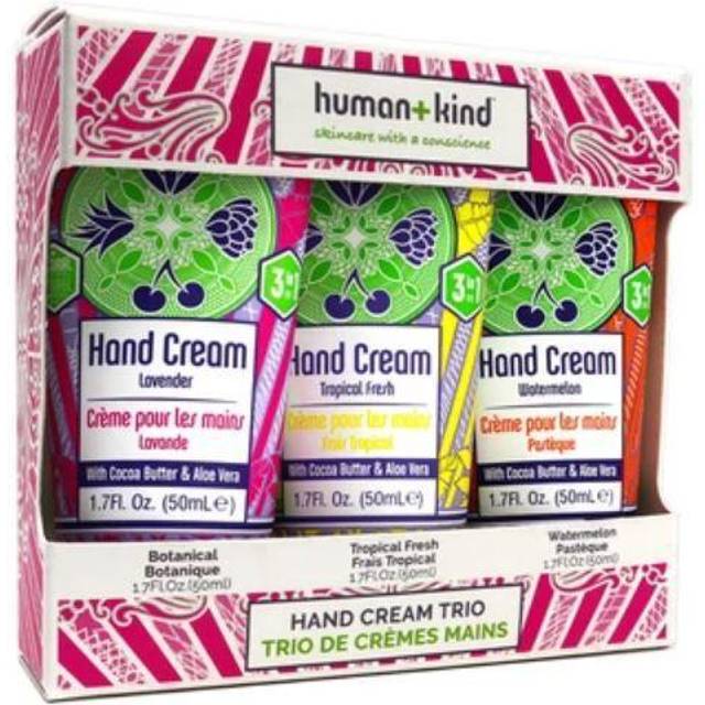 Human+Kind Moisturizing Hand Cream Trio - Three Scented Hydrating Creams with Avocado Oil and Shea Butter - Intense  Fast Absorbing Moisturizer for Sm