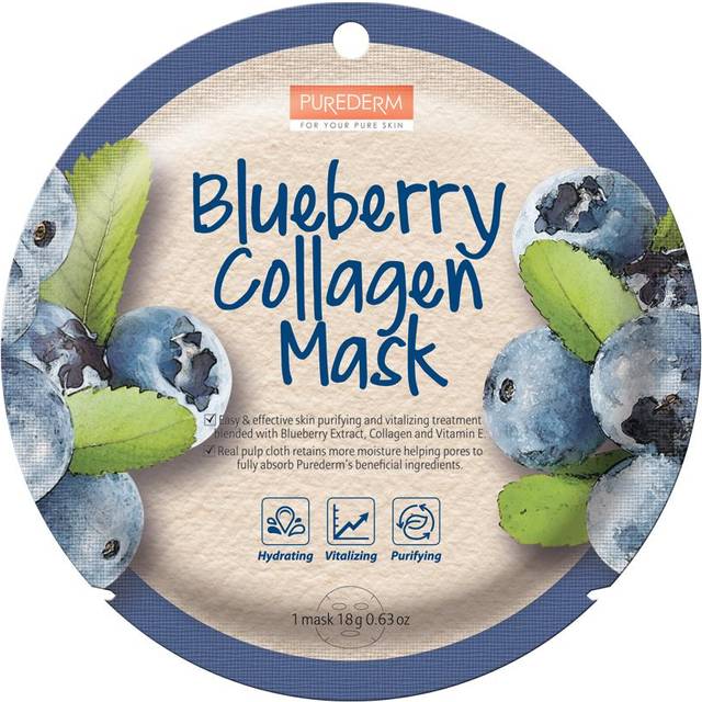 Purederm Blueberry Collagen Mask-C 18 g