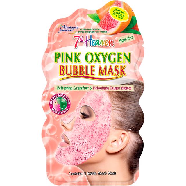 7th Heaven Pink Oxygen Bubble Sheet Mask (1 stk)
