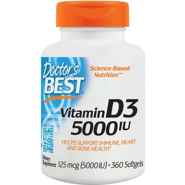 Doctor's Best  Vitamin D3  125 mcg (5 000 IU)  360 Softgels