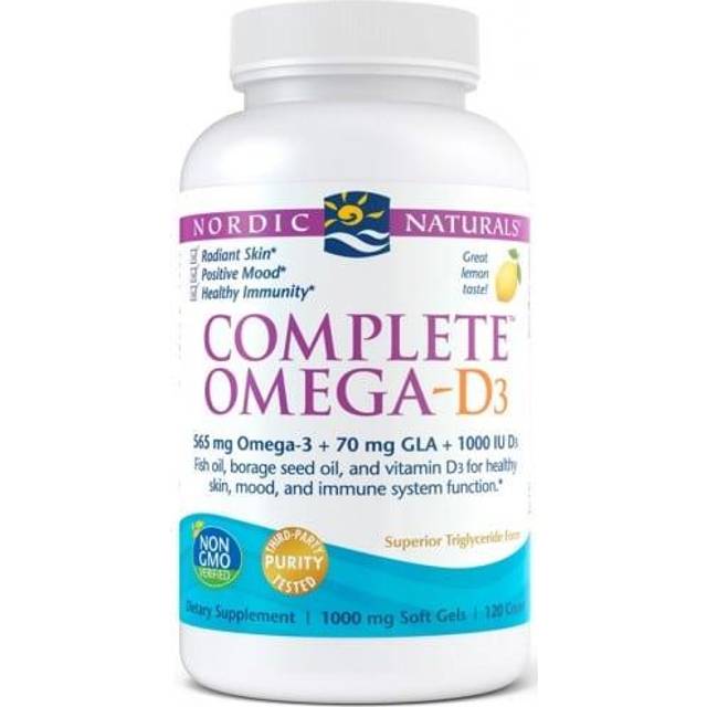 Nordic Naturals Complete Omega D3 Lemon 1000 mg - 120 Softgels