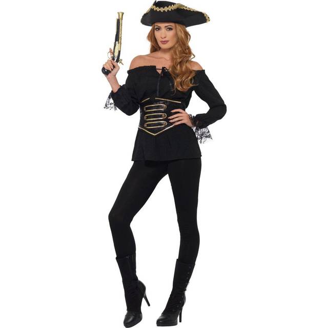 Deluxe Pirate Shirt, Ladies, Pirate Fancy Dress, UK Size 12-14