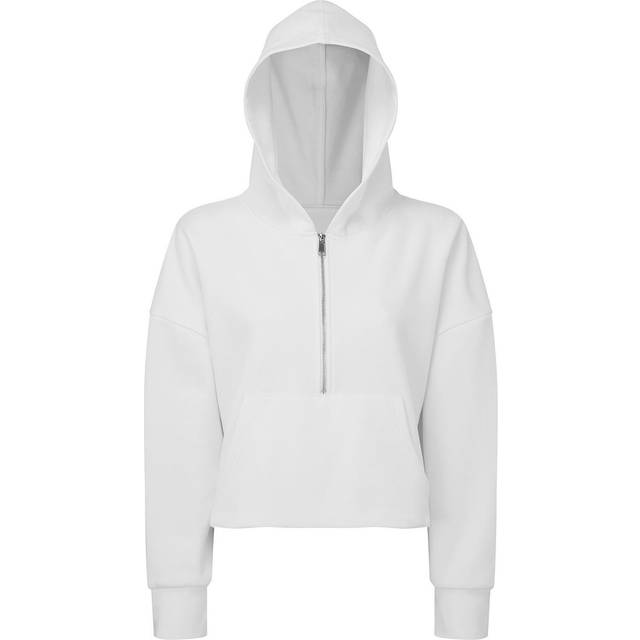 TriDri Womens Half Zip Hoodie - White - 14-16