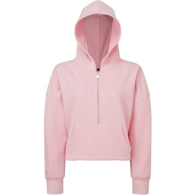 TriDri Womens Half Zip Hoodie - Light Pink - 14-16