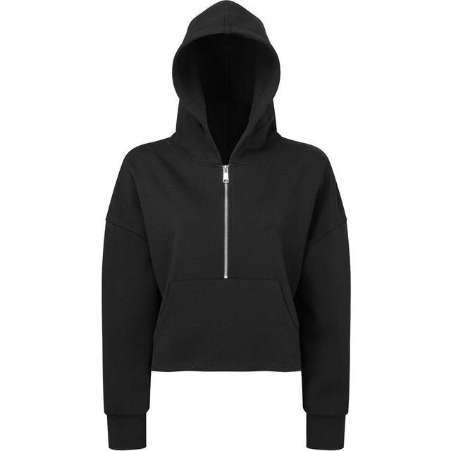 TriDri Womens Half Zip Hoodie - Black - 14-16