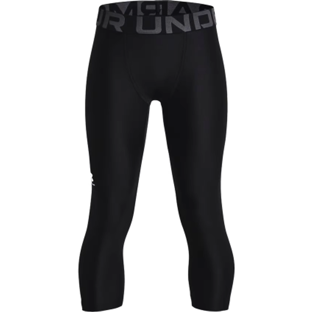 Under Armour Boys HeatGear Armour 3/4 Leggings   Black (001)/Pitch Gra