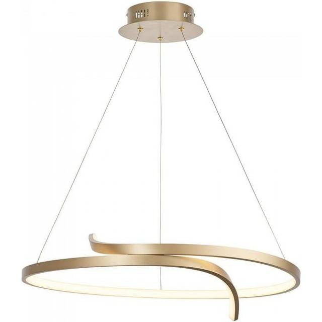 Endon 90323 Rafe 1 Light Pendant LED Light Matt Brushed Gold