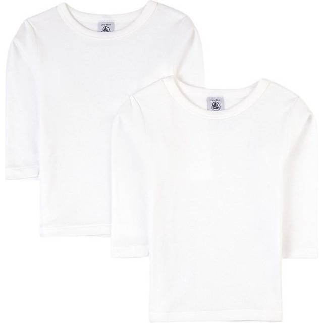 Petit Bateau White Organic Cotton Vests (2 Pack) - 5 year