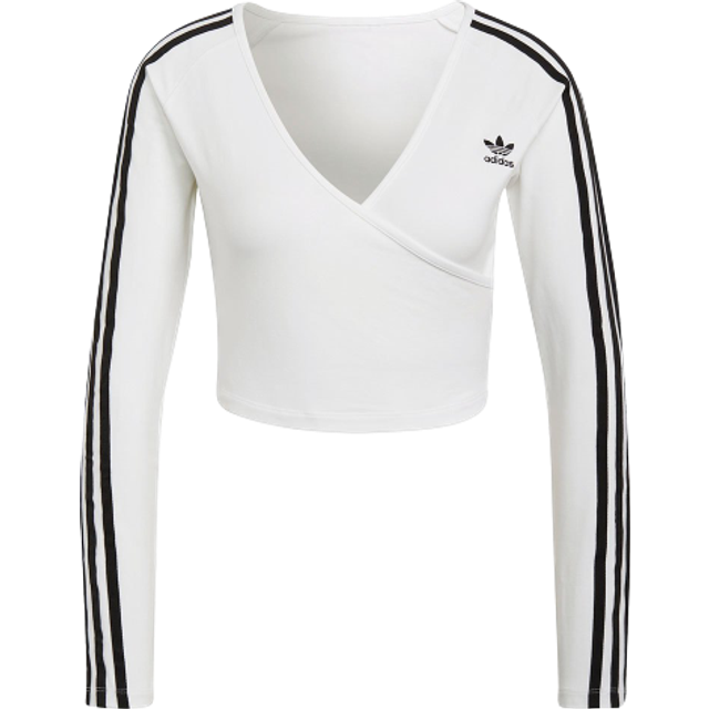 White Long Sleeve V-Neck T-shirt