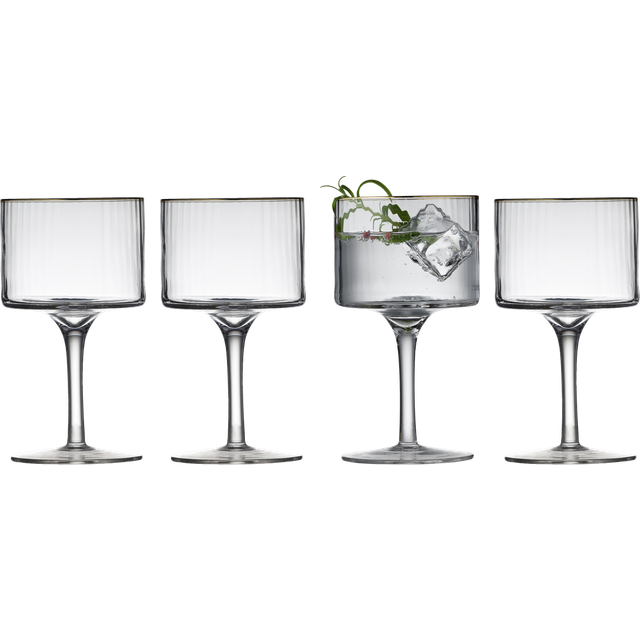 Lyngby Glas Palermo Gold gin & tonic glass 32 cl 4-pack Clear-gold
