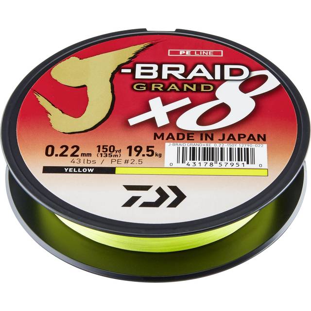 Daiwa J-braid Grand X8 0.20mm 135m Yellow 29LB