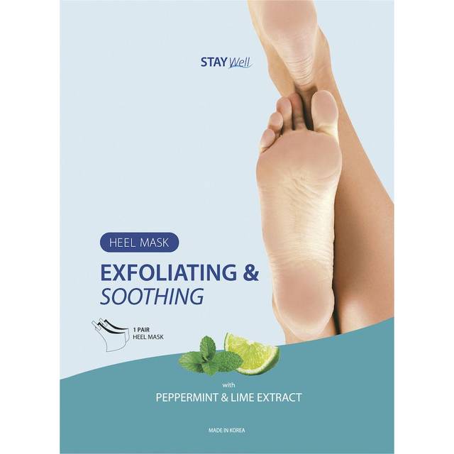 Stay Well Stay Well Exfoliating & Soothing Heel Mask Peppermint & Lime