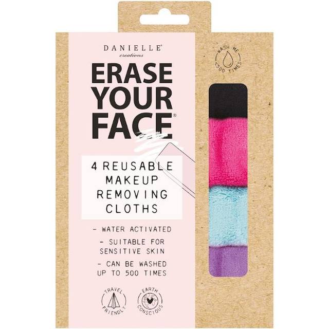 Erase Your Face Reusable Makeup Removing Cloth 4 Set Bright
