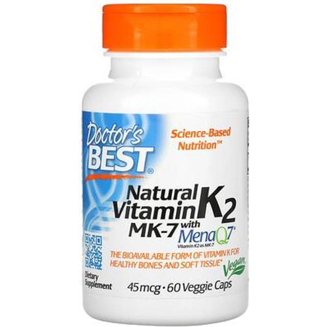 Doctor's Best  Natural Vitamin K2 MK-7   45 mcg  60 Veggie Caps