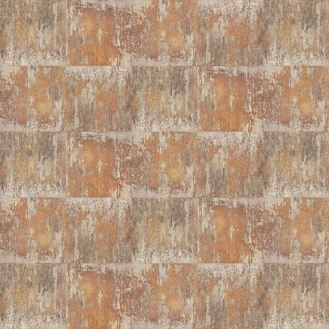 Rusted Panel Effect Wallpaper AS Creation Orange Industrial Paste The Wall Vinyl