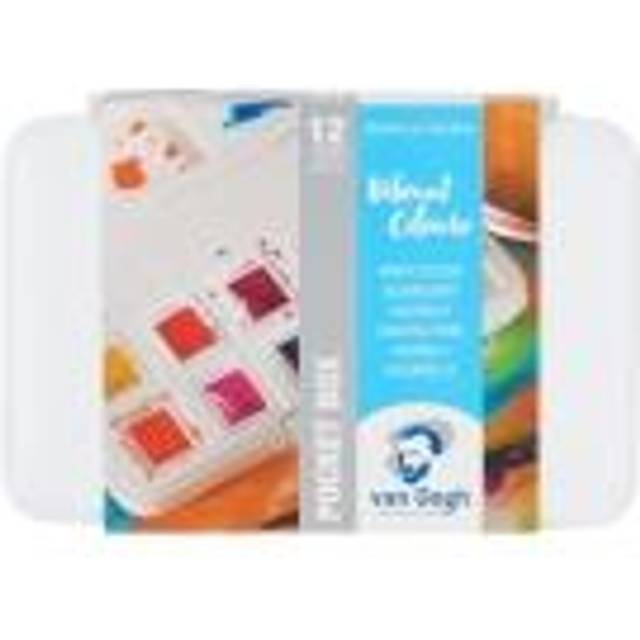 Royal Talens : Van Gogh : Watercolour Paint : Half Pan : Pocket Box Set of 12 : Vibrant Colours