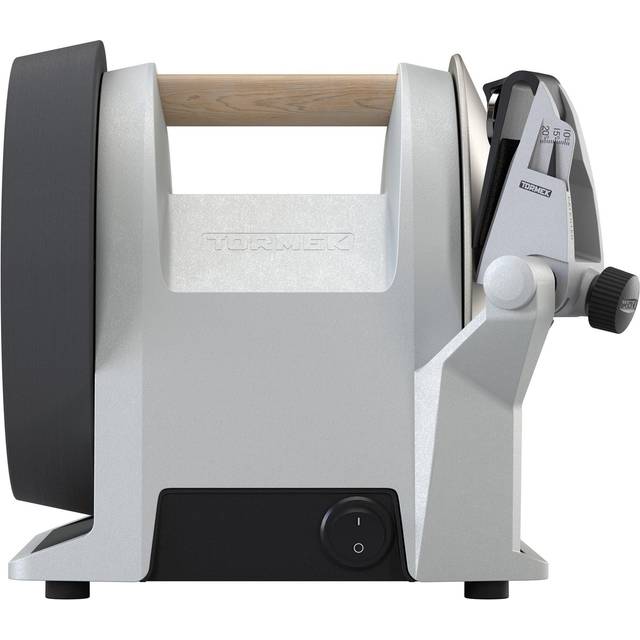 T-1 Kitchen Knife Sharpener - Silver och svart med handtag i ek