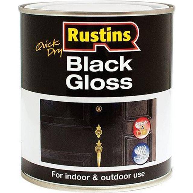 Rustins - Quick Dry Black Gloss 1 Litre
