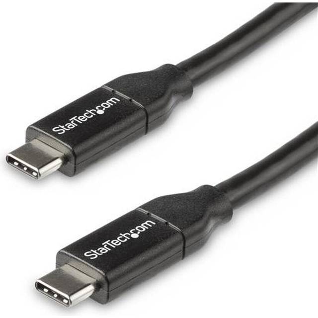 StarTech.com USB C till USB C-kabel - 0,5 m / 1,5 m - 5A PD - vit - USB 2.0 - USB-IF-certifierad - USB typ C-kabel - USB C-laddningskabel (USB2C5C50 cm)