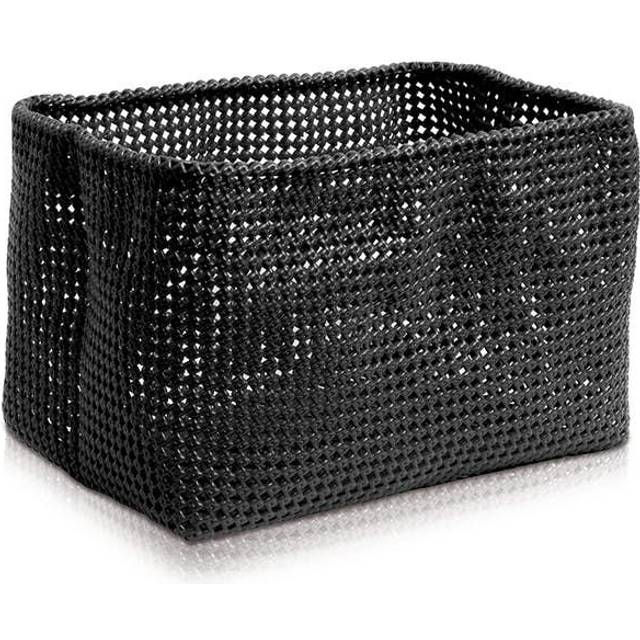 Mås tub rektangulär korg 16,5 x 28 x 18 cm av formbar plast, svart