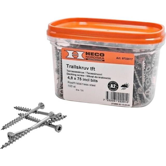 Heco Trallskruv TFT A2 4,8x75, 100 st