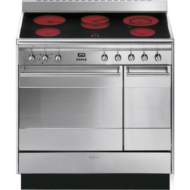Smeg SUK92CMX9 Concert 90cm Electric Ceramic Range Cooker - Stainless Steel