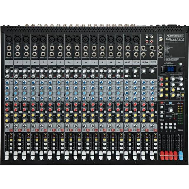 Omnitronic LMC-3242FX Mixerkonsol Antal kanaler:18 USB-anslutning