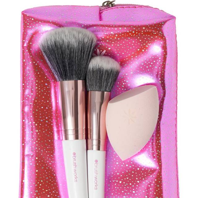 Brushworks Travel Makeup Brush & Sponge Set