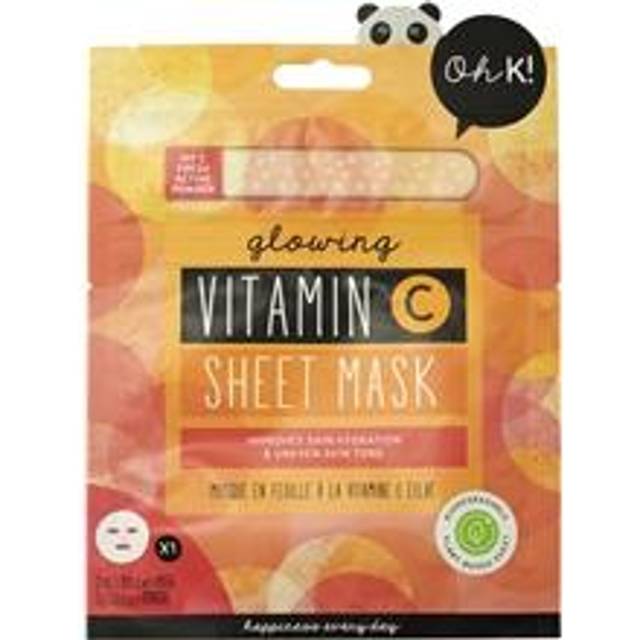 Oh k vitamin c sheet mask with hyaluronic acid for skin hydration