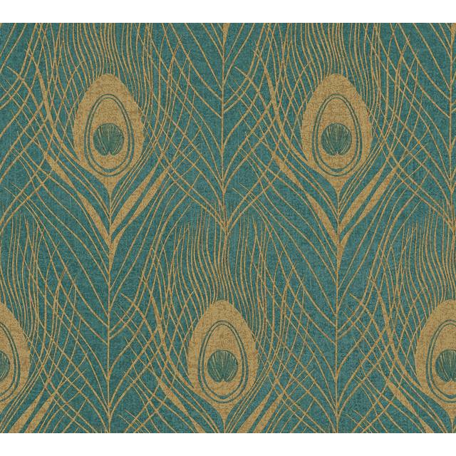 Leopard Jungle Wallpaper Black Gold Natural AS Creation Rainforest