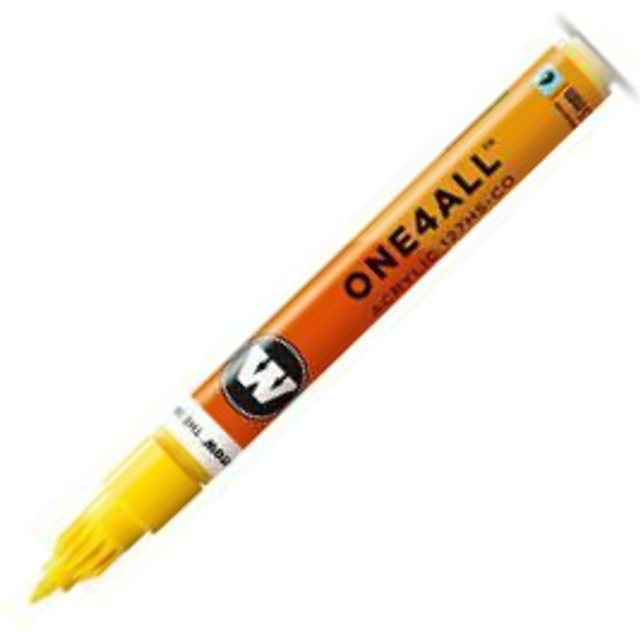 Molotow : One4All : 127HS : Acrylic Marker : 2mm : Neon Yellow Fluorescent 220