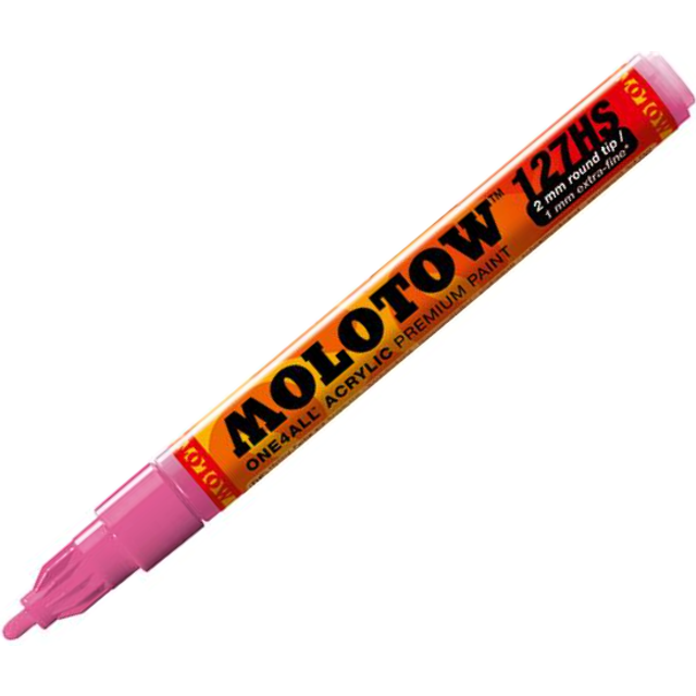 Molotow : One4All : 127HS : Acrylic Marker : 2mm : Neon Pink 200