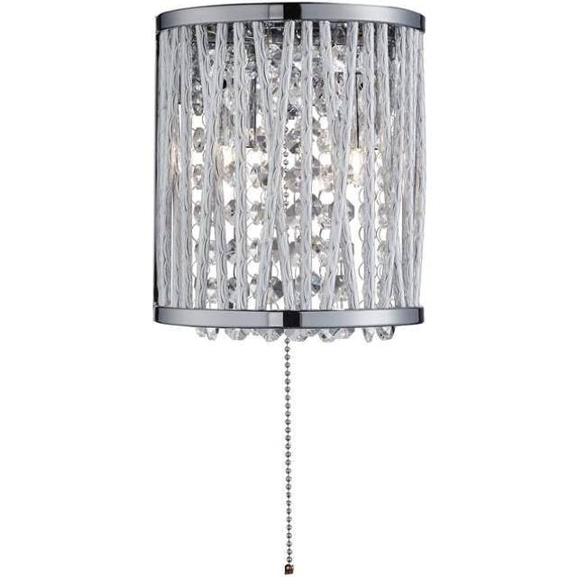 Searchlight 7222-2CC Elise 2 Light Wall Bracket C Clear Crystal Button