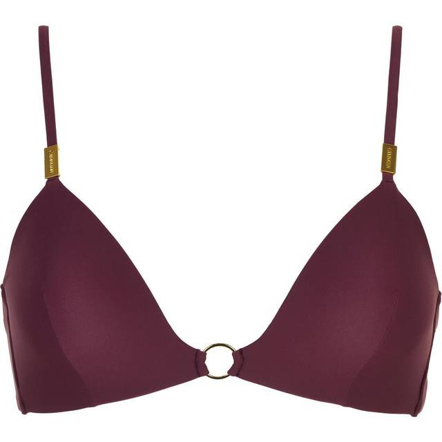 Calvin klein Bikini Fixed Triangle bikiniöverdel, röd, Storlek: XS, Kvinnor