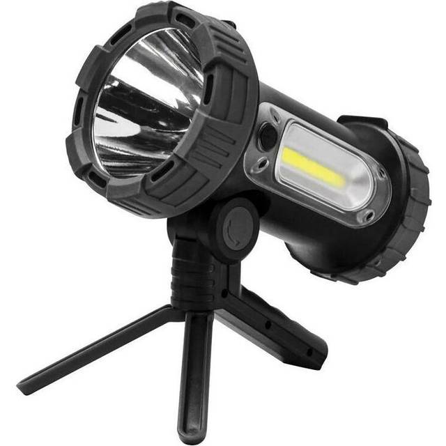 Lighthouse Elite Rechargeable Tripod Spotlight Torch and Floodlight Black