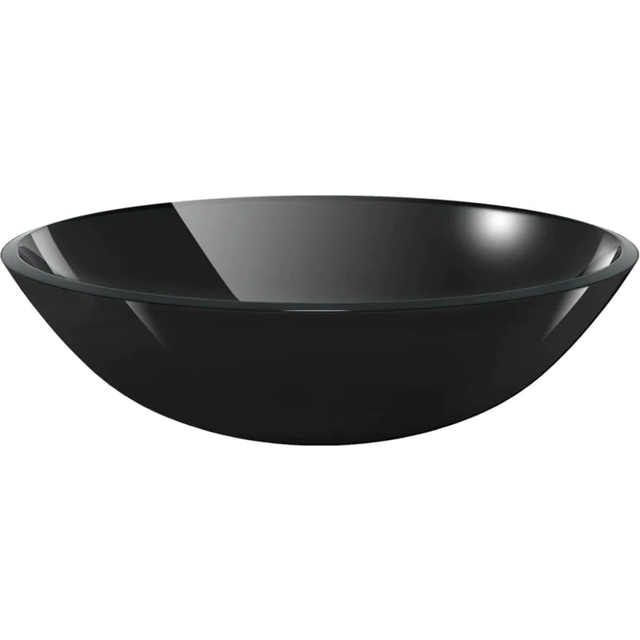 Handfat i härdat glas 42 cm svart