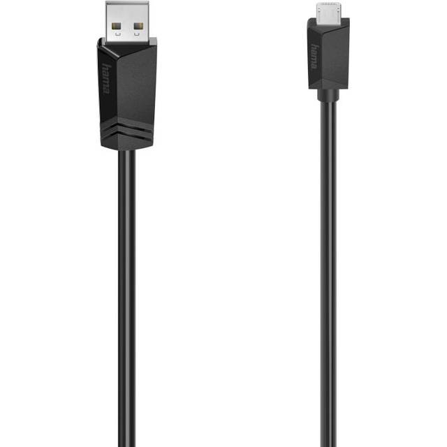 Hama USB-kabel USB 2.0 USB-Micro-B-kontakt, USB-A kontakt 3.00 m Svart 00200609