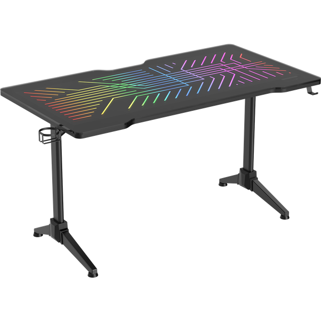 Deltaco DT420 RGB Gaming Desk - Black, 1400x750x760mm