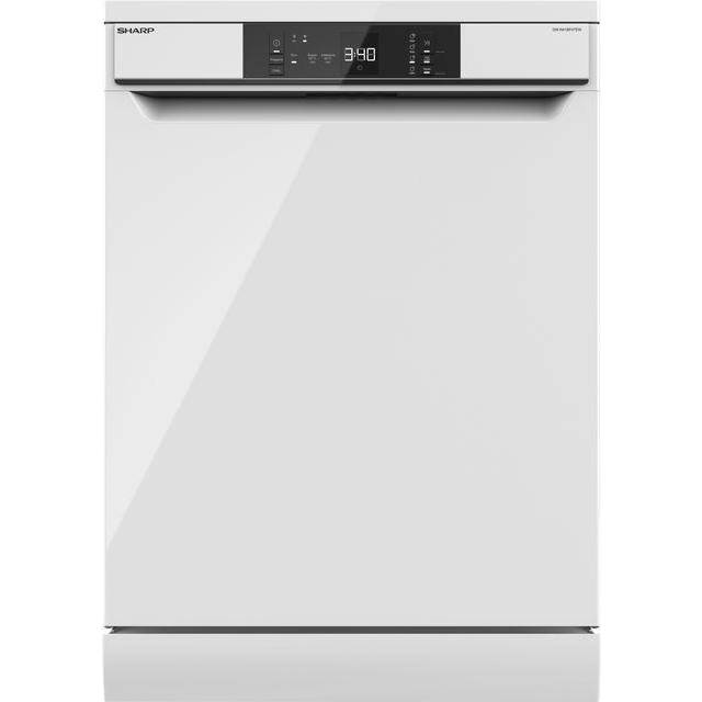 Sharp QW-NA1CF47EW-EN Full Size Dishwasher - White - E Rated