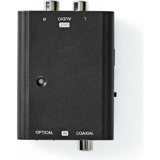 Digital to Stereo Audio Converter, RCA S/PDIF + Toslink Optical to 2x RCA Stereo L/R Converter Adapter with USB Power Cable, Compa...