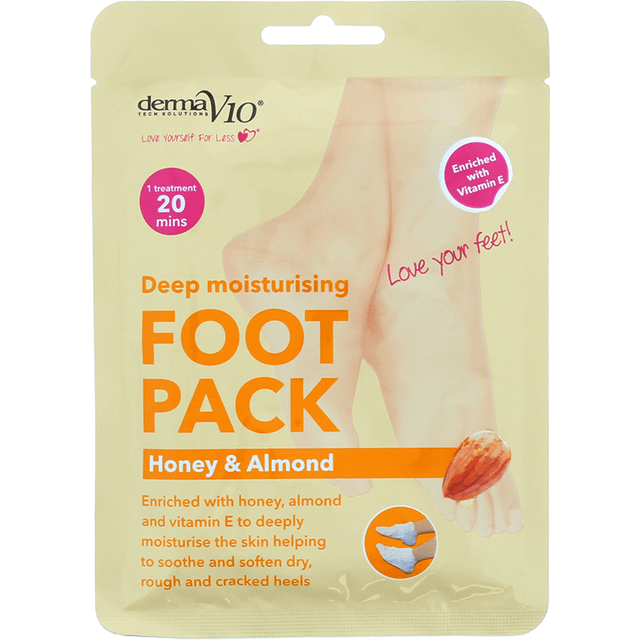 Derma V10 Honey and Almond Deep Moisturising Foot Pack