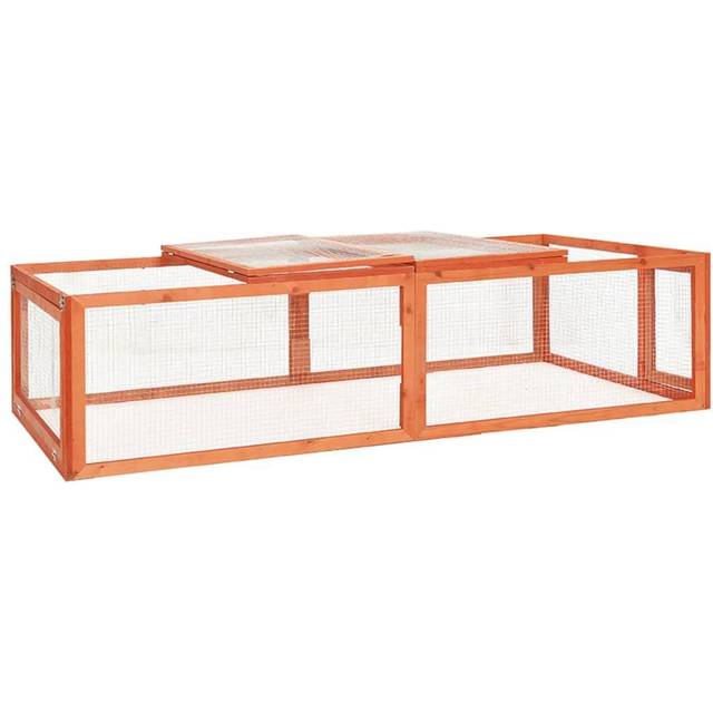 Kaninbur 183x90x46,5 cm massivt granträ