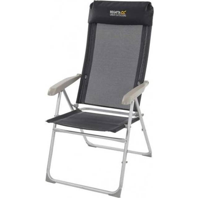 Regatta Colico Hard Armed Reclining Lounge Chair Black, Size: One Size