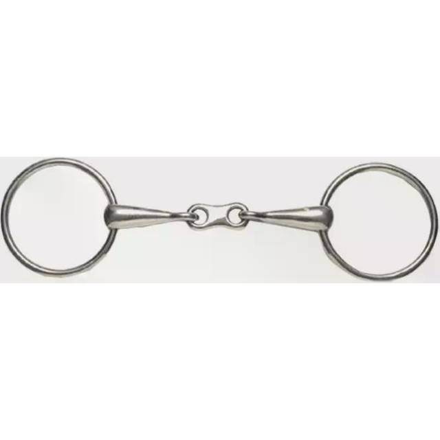 Korsteel Stainless Steel Thin Mouth French Link Loose Ring Snaffle Bit - 6"