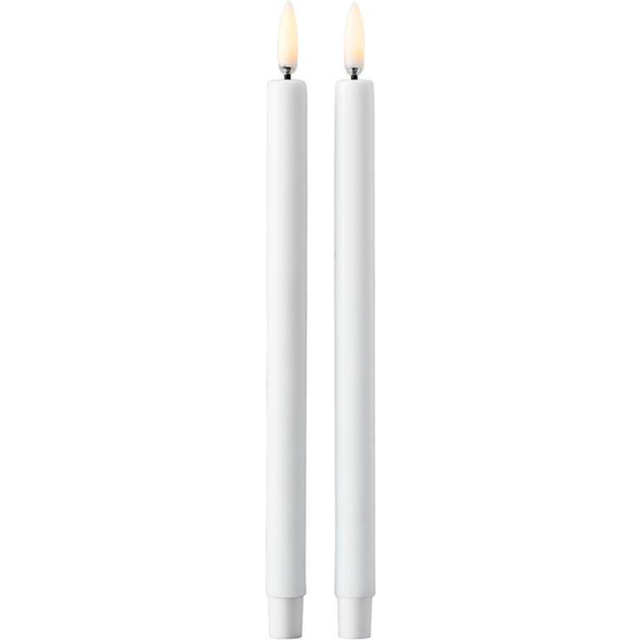 STOFF - LED Lys - Stoff Nagel - Stearinljus - Sand - 2pcs - H: 20 cm D: 1,3 cm