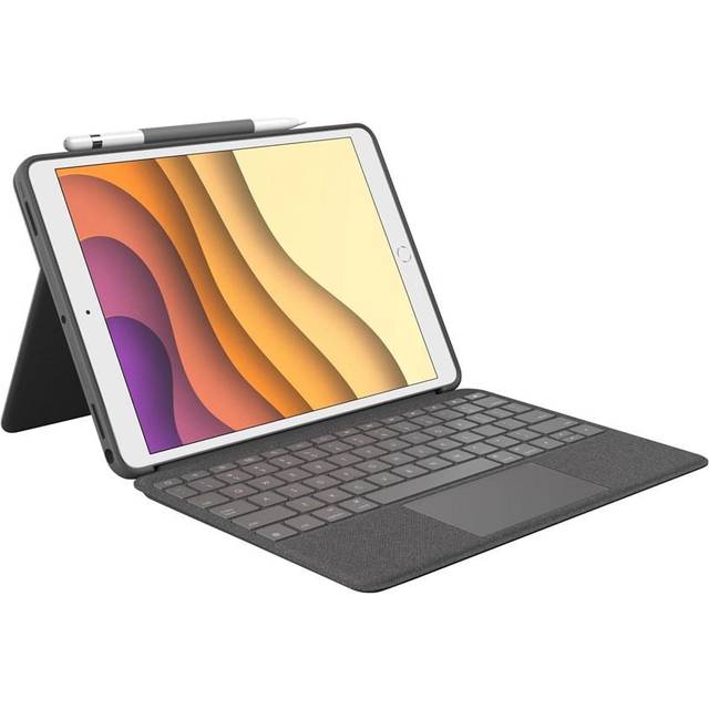 Logitech Combo Touch Fodral med Tangentbord och Styrplatta - iPad Air (3:e gen) & iPad Pro 10,5" - Grå