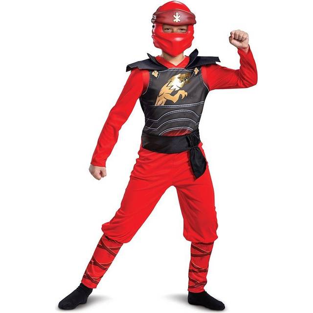 DISGUISE Unisex barn Lego officiell röd Kai Ninjago-kostym, Röd, M